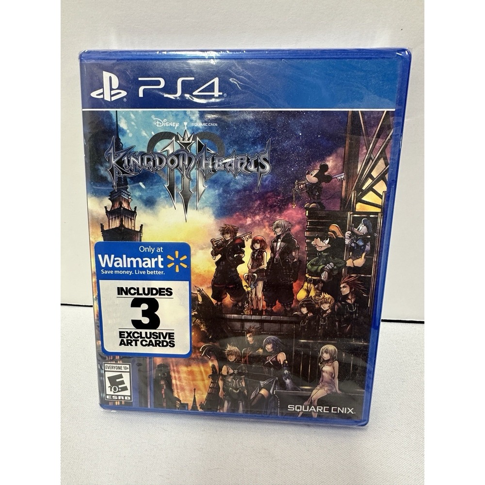 Kingdom Hearts III 3 Sony Playstation 4 PS4 New Sealed Walmart Art Cards